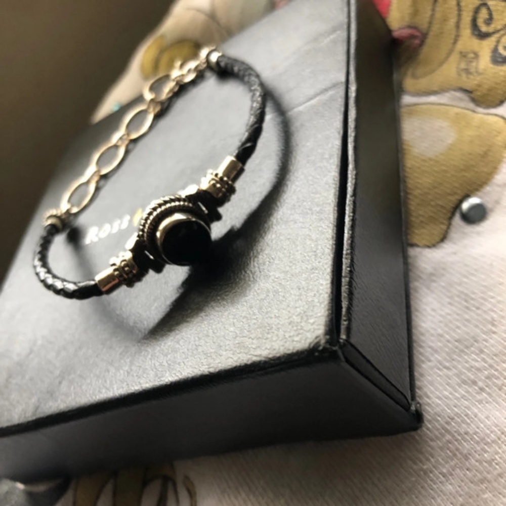 925 black and silver bracelet